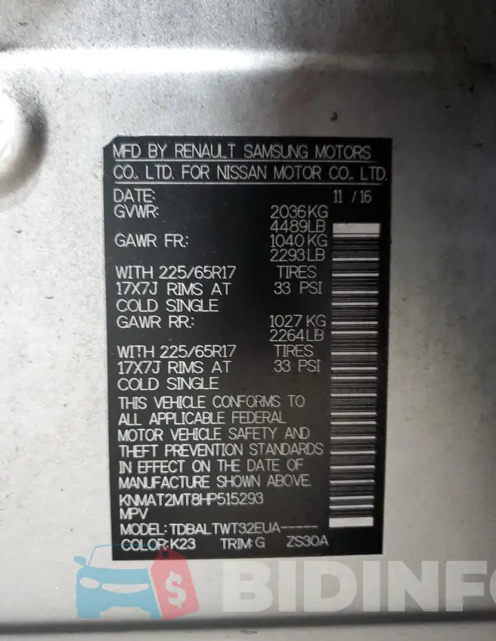 KNMAT2MT8HP515293 Photo# 13