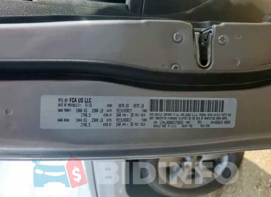 1C4NJRBB8GD730201 Photo# 13