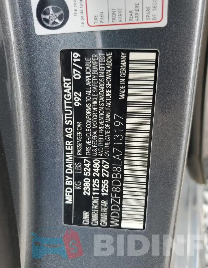 WDDZF8DB8LA713197 Photo# 13