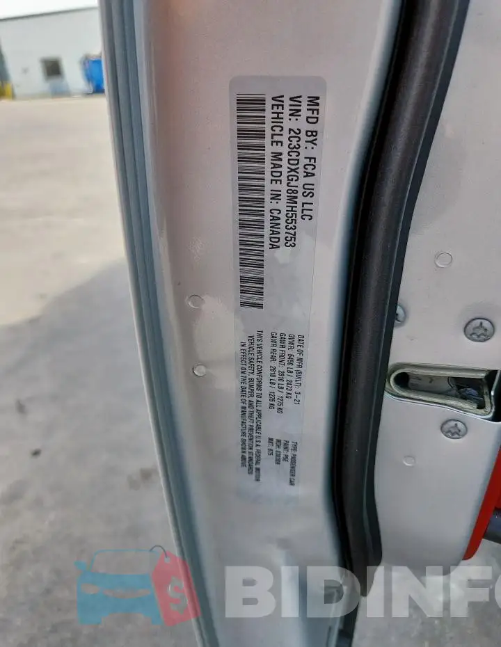 2C3CDXGJ8MH553753 Photo# 12