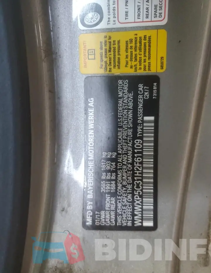 WMWXP5C31H2F61109 Photo# 12