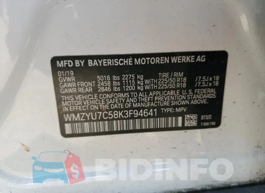 WMZYU7C58K3F94641 Photo# 13
