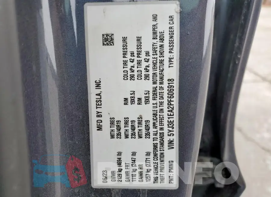 5YJ3E1EA2PF606918 Photo# 12