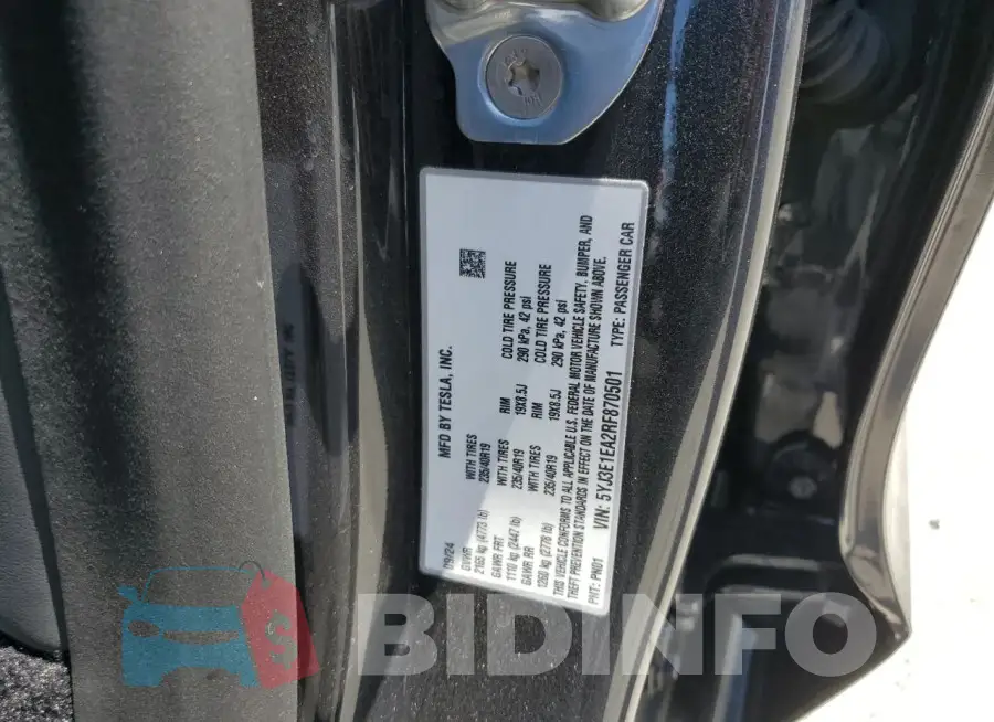 5YJ3E1EA2RF870501 Photo# 13