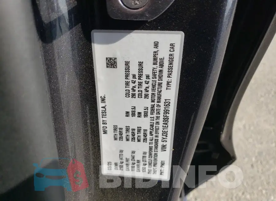 5YJ3E1EA9SF991631 Photo# 12