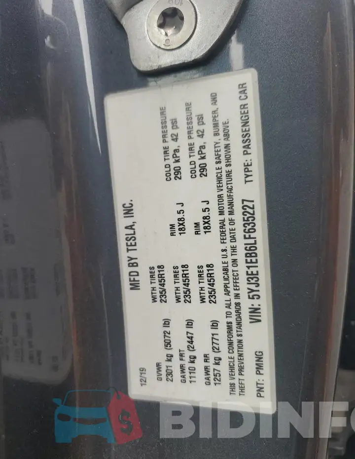 5YJ3E1EB6LF635227 Photo# 12