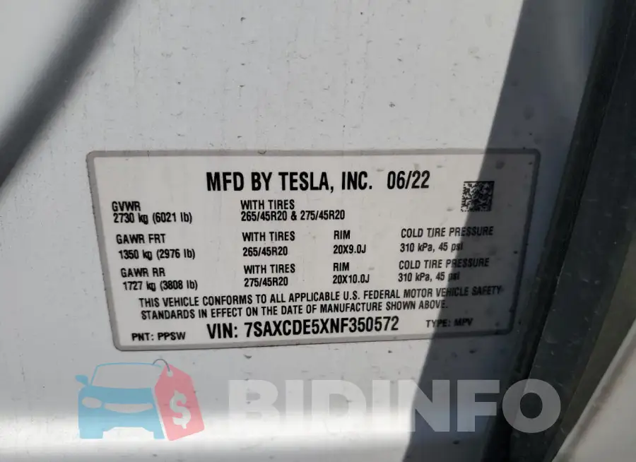 7SAXCDE5XNF350572 Photo# 13