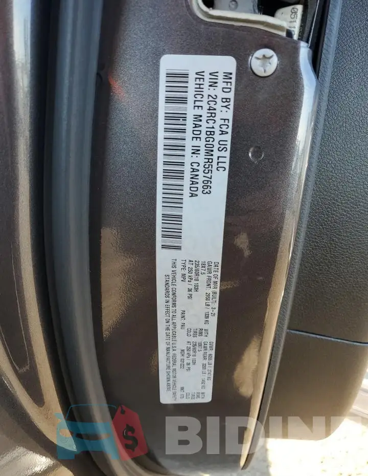 2C4RC1BG0MR557663 Photo# 13