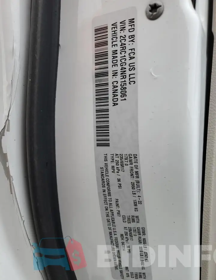 2C4RC1CG4NR158061 Photo# 13