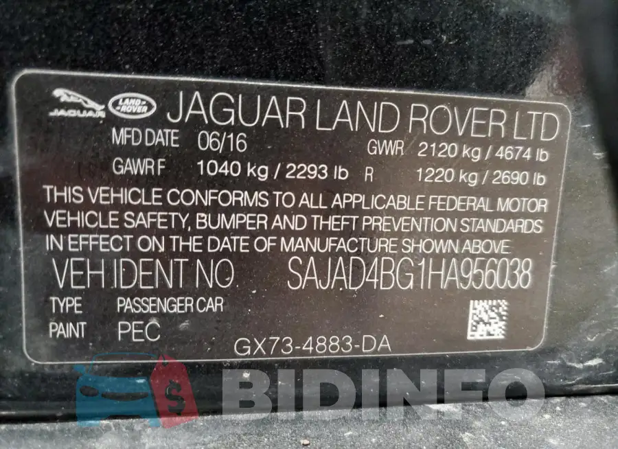 SAJAD4BG1HA956038 Photo# 13
