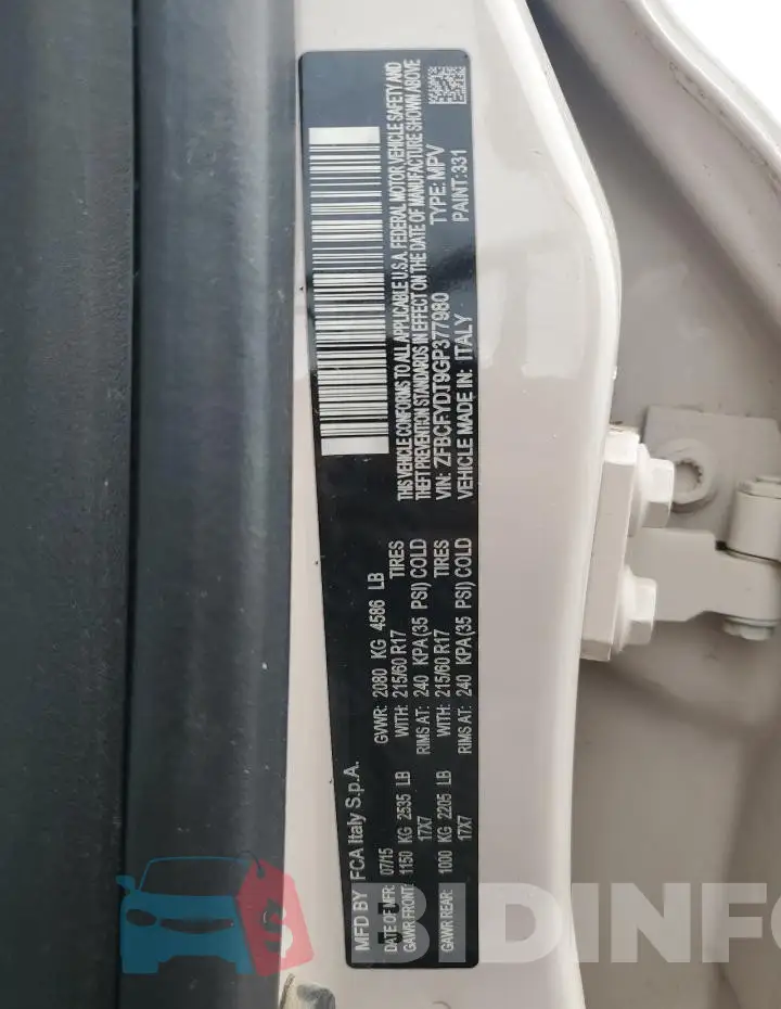 ZFBCFYDT9GP377980 Photo# 13