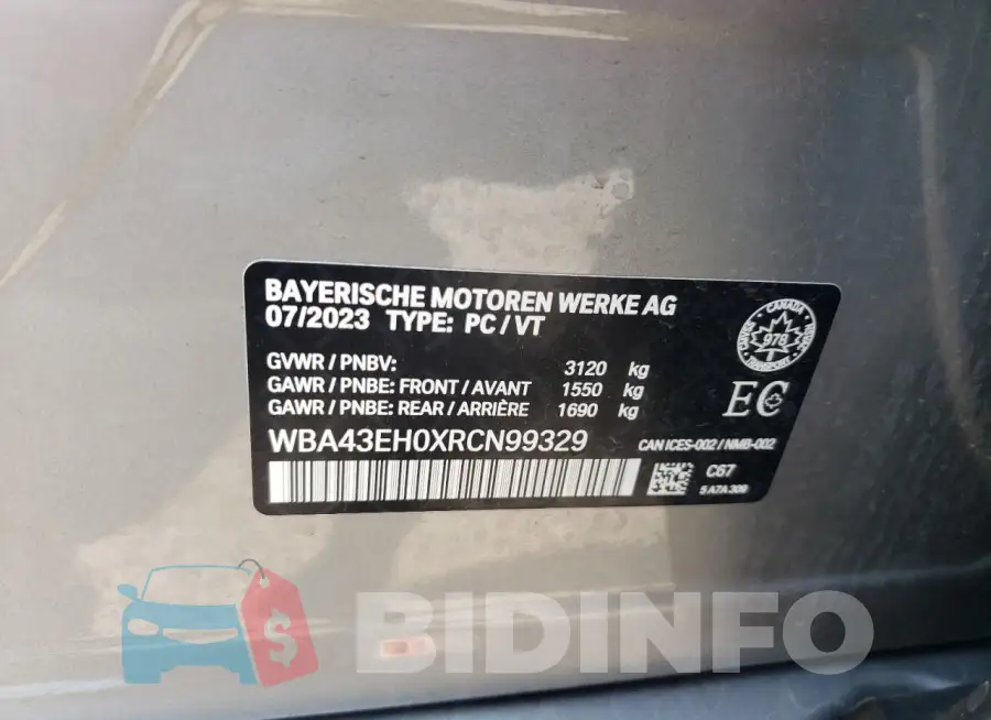 WBA43EH0XRCN99329 Photo# 12