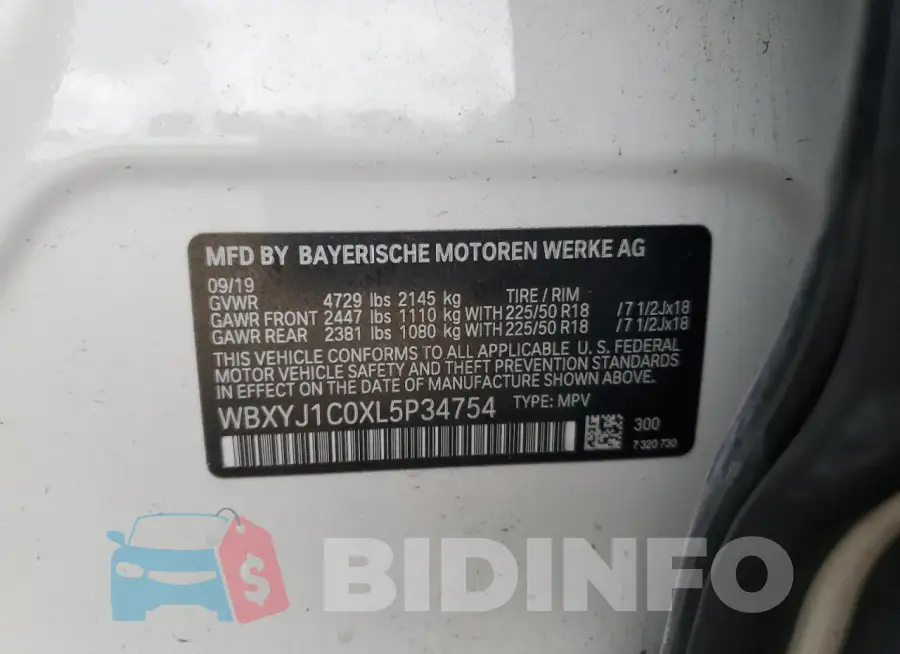 WBXYJ1C0XL5P34754 Photo# 13