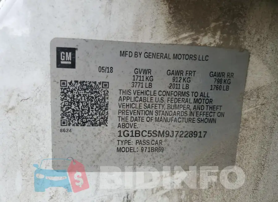 1G1BC5SM9J7228917 Photo# 12