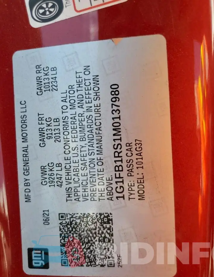 1G1FB1RS1M0137980 Photo# 12