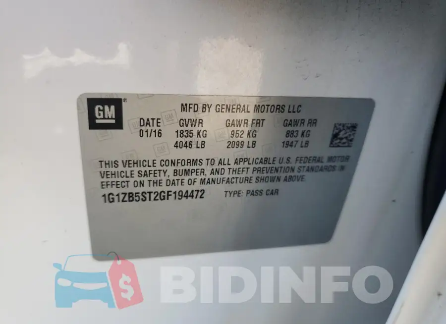 1G1ZB5ST2GF194472 Photo# 12