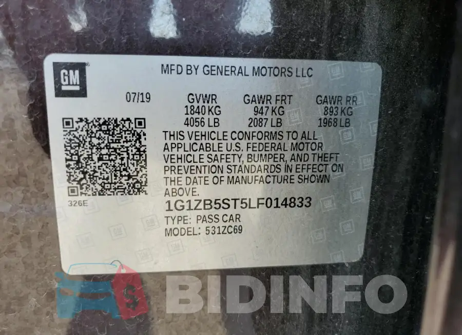 1G1ZB5ST5LF014833 Photo# 12