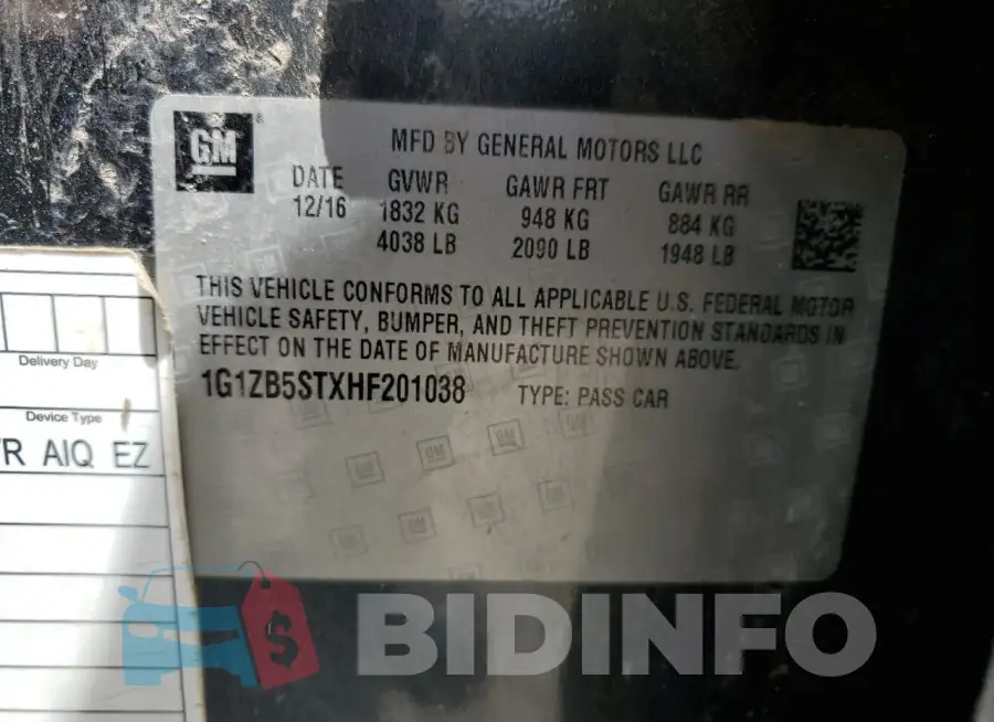 1G1ZB5STXHF201038 Photo# 12