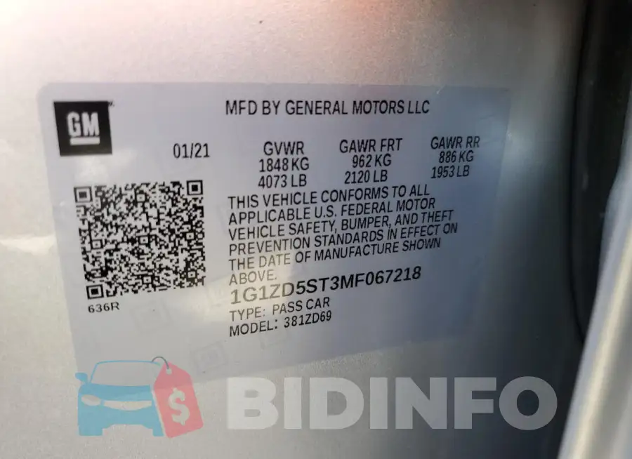 1G1ZD5ST3MF067218 Photo# 13