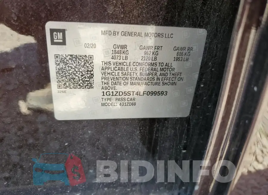 1G1ZD5ST4LF099593 Photo# 12