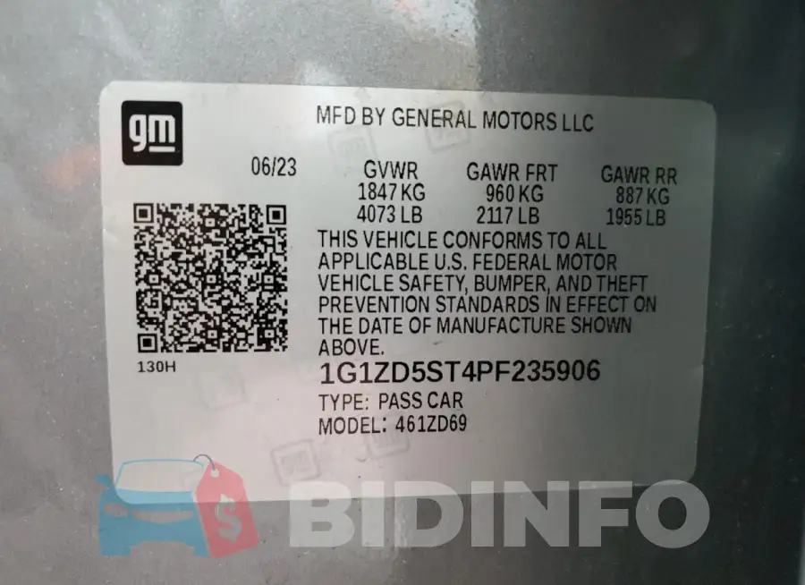 1G1ZD5ST4PF235906 Photo# 13