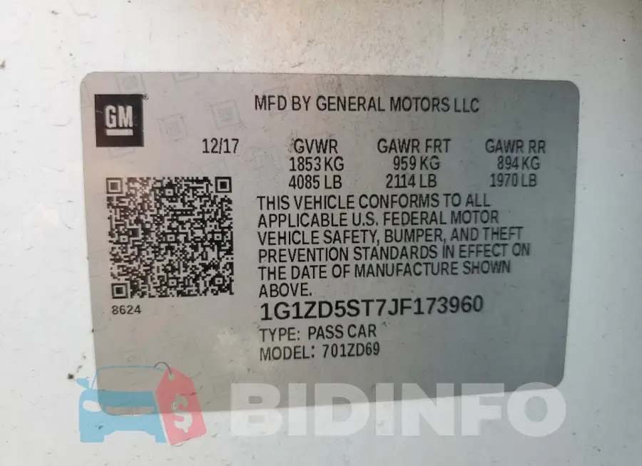 1G1ZD5ST7JF173960 Photo# 12