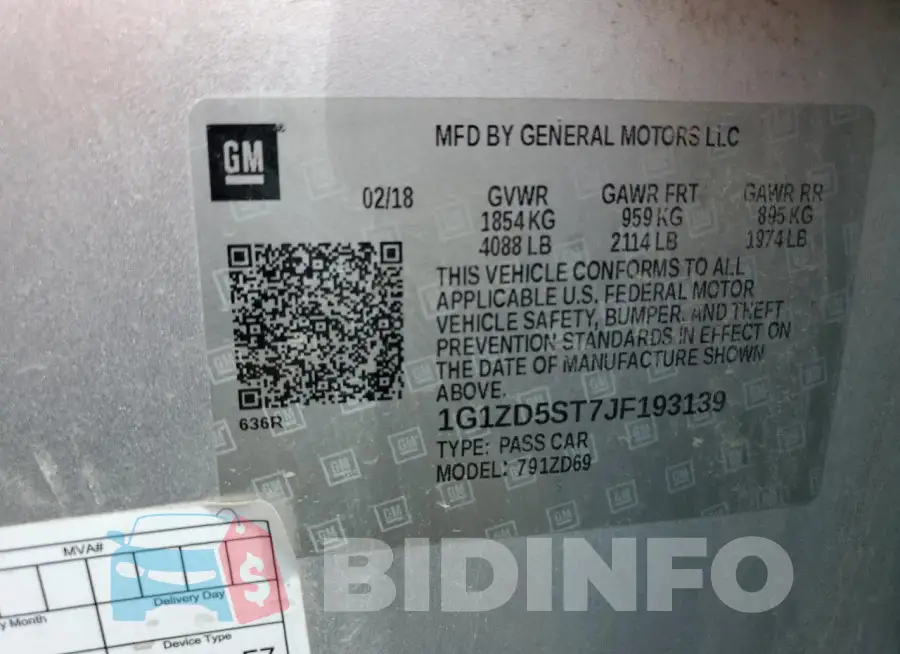 1G1ZD5ST7JF193139 Photo# 12