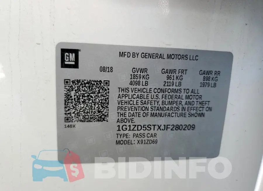 1G1ZD5STXJF280209 Photo# 12