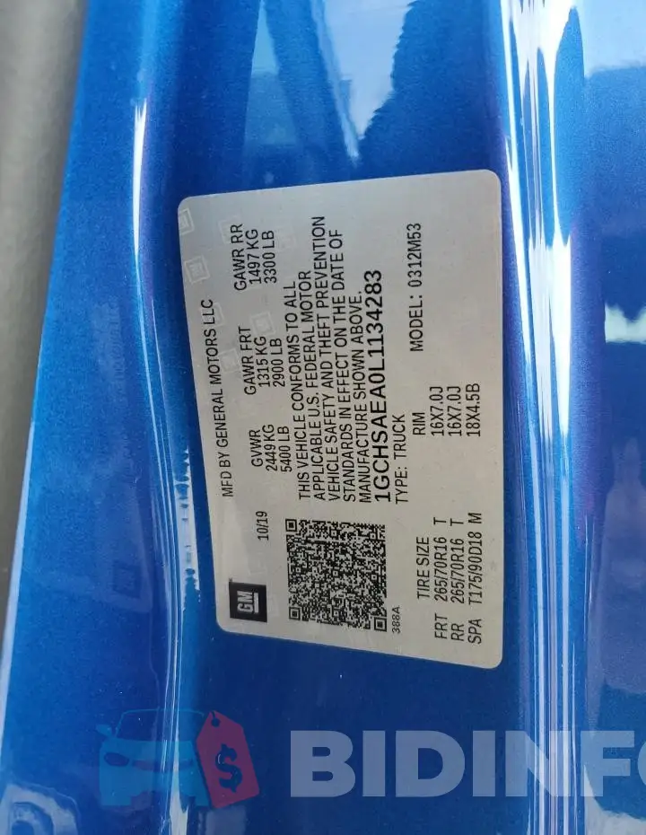 1GCHSAEA0L1134283 Photo# 12