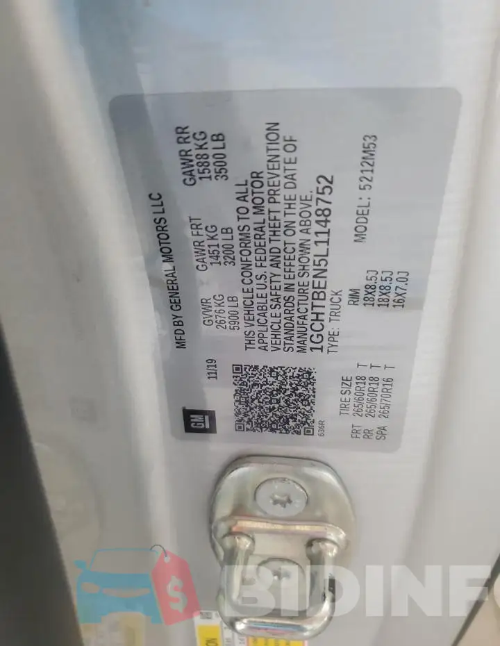 1GCHTBEN5L1148752 Photo# 12