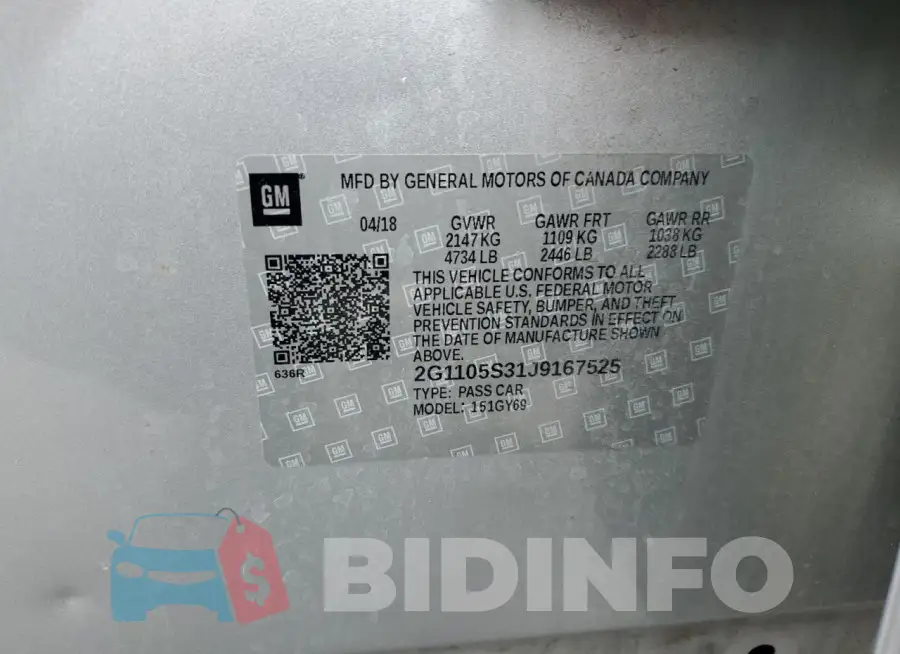 2G1105S31J9167525 Photo# 13