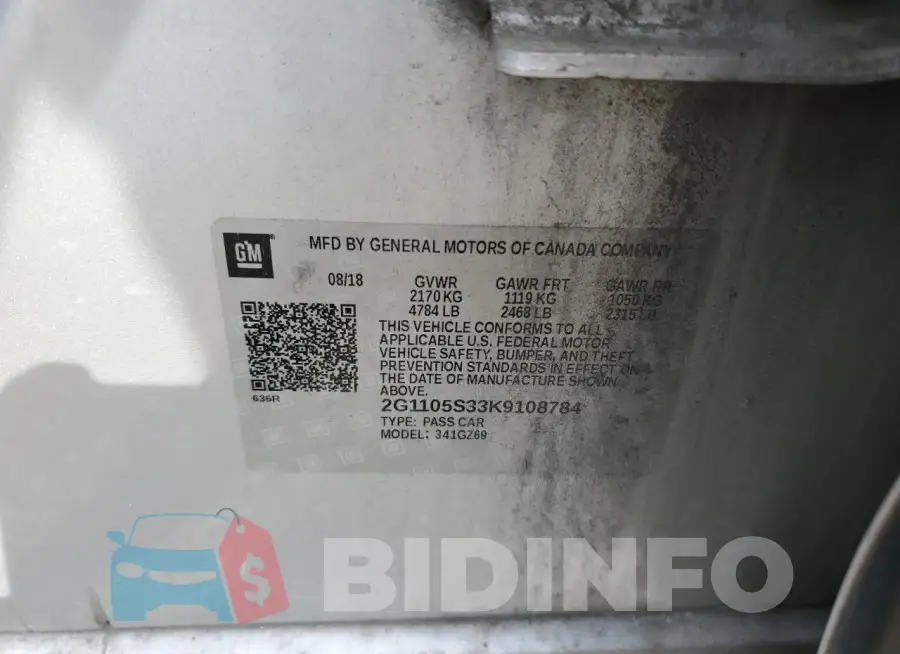 2G1105S33K9108784 Photo# 12