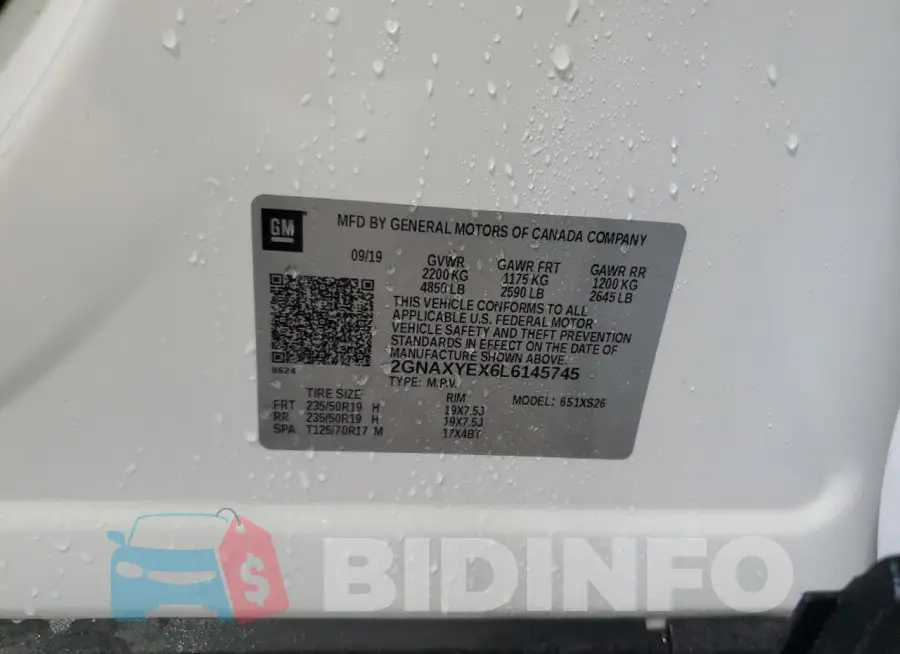 2GNAXYEX6L6145745 Photo# 14