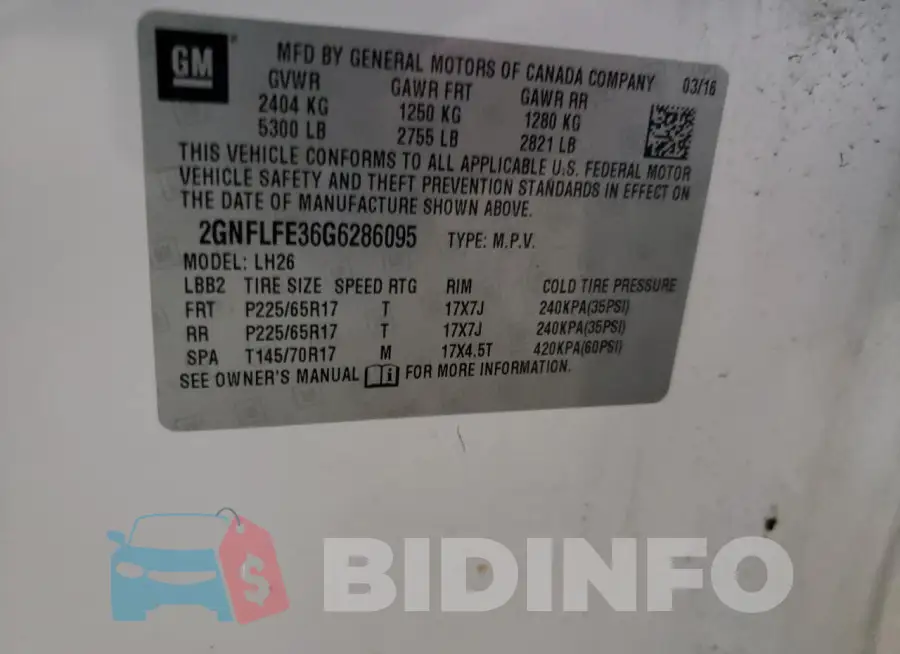2GNFLFE36G6286095 Photo# 13