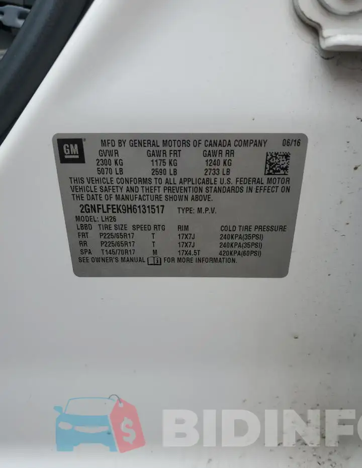 2GNFLFEK9H6131517 Photo# 13