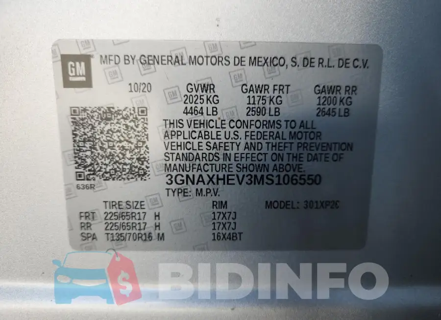 3GNAXHEV3MS106550 Photo# 13
