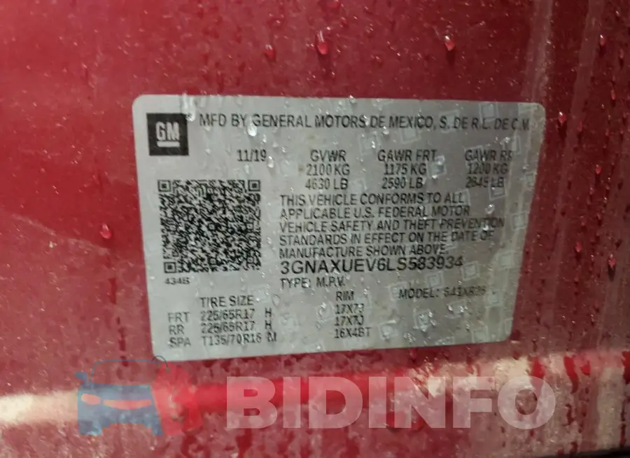 3GNAXUEV6LS583934 Photo# 13