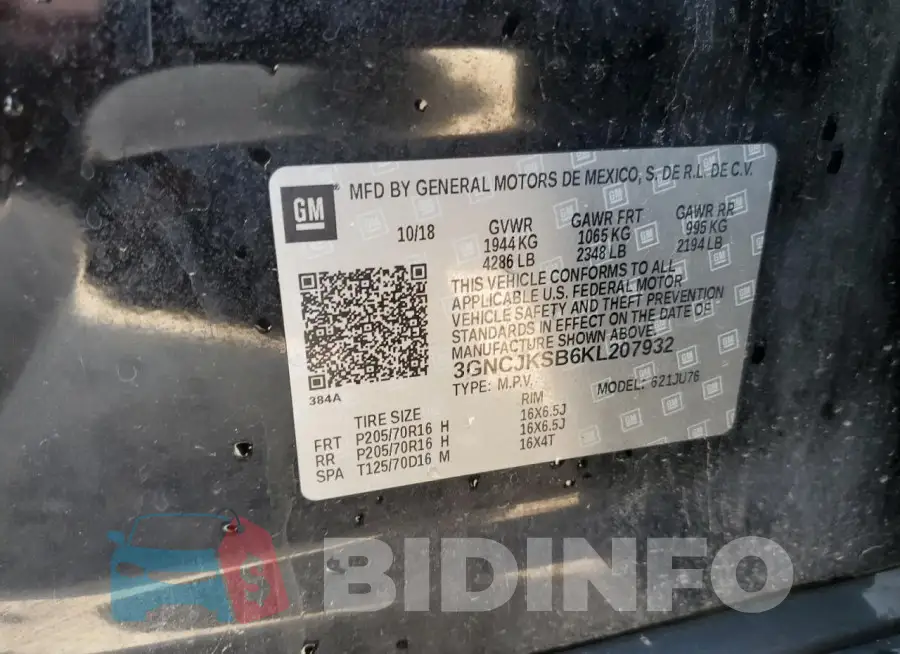 3GNCJKSB6KL207932 Photo# 12