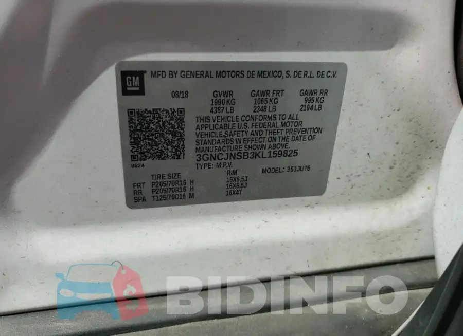 3GNCJNSB3KL159825 Photo# 13
