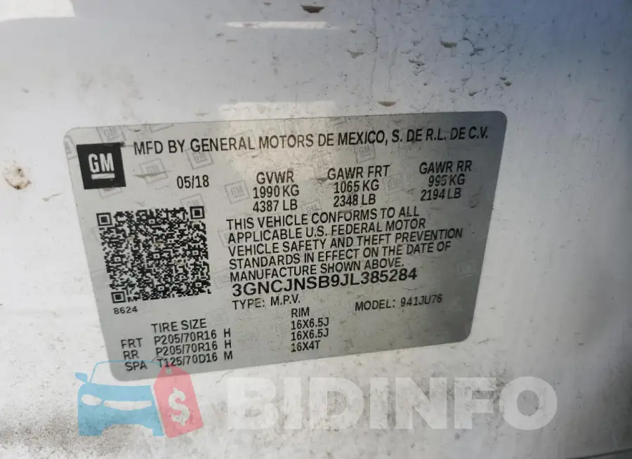 3GNCJNSB9JL385284 Photo# 14