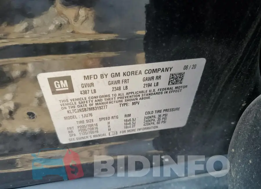 KL7CJNSB7MB319277 Photo# 14