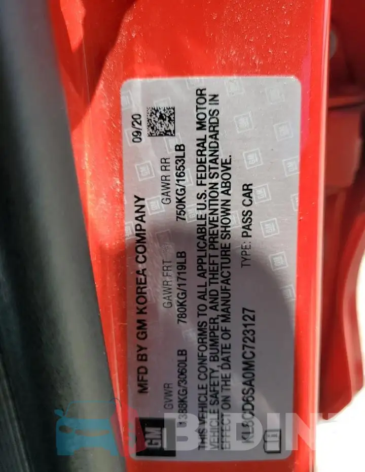 KL8CD6SA0MC723127 Photo# 12