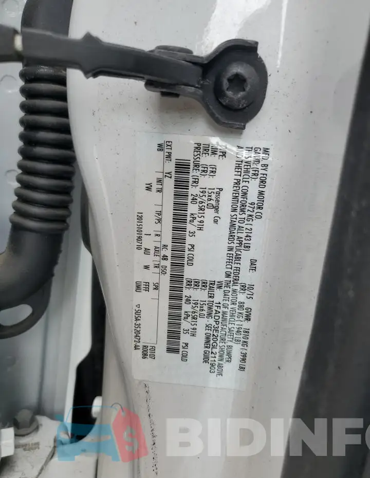 1FADP3E20GL211903 Photo# 12