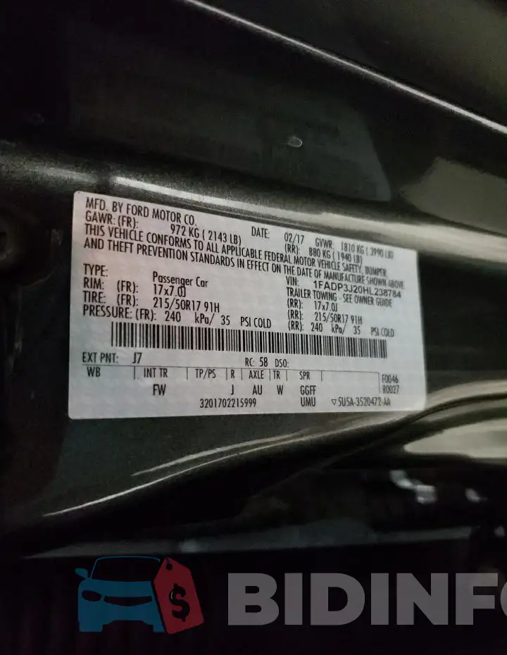 1FADP3J20HL238784 Photo# 13