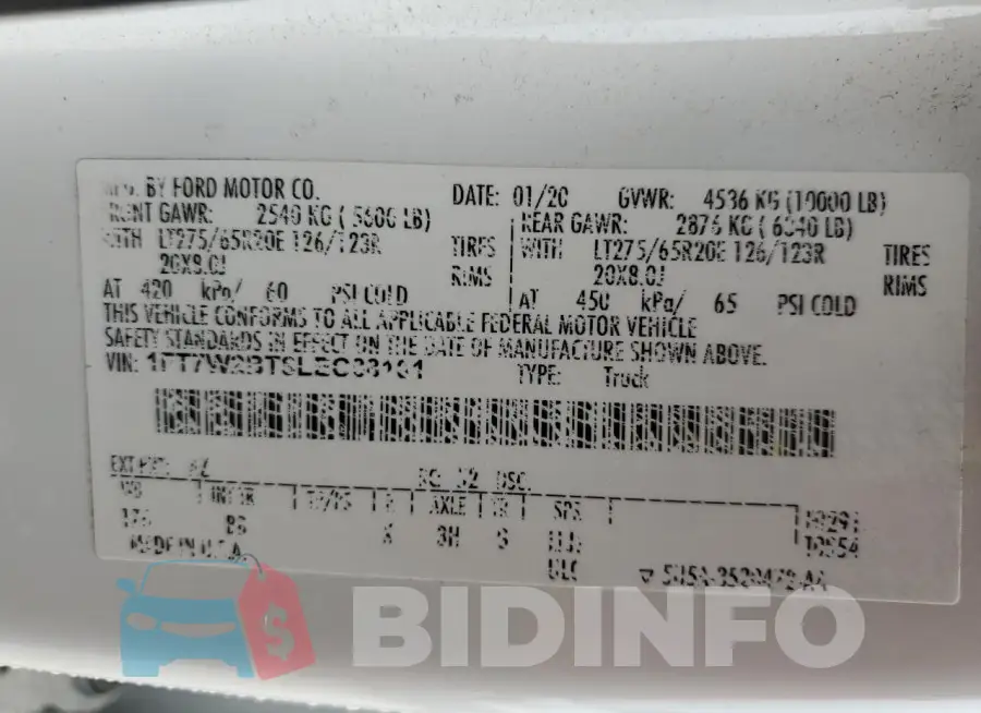 1FT7W2BT8LEC88101 Photo# 13