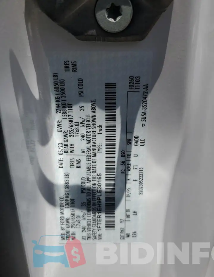 1FTER1EH9PLE30165 Photo# 12