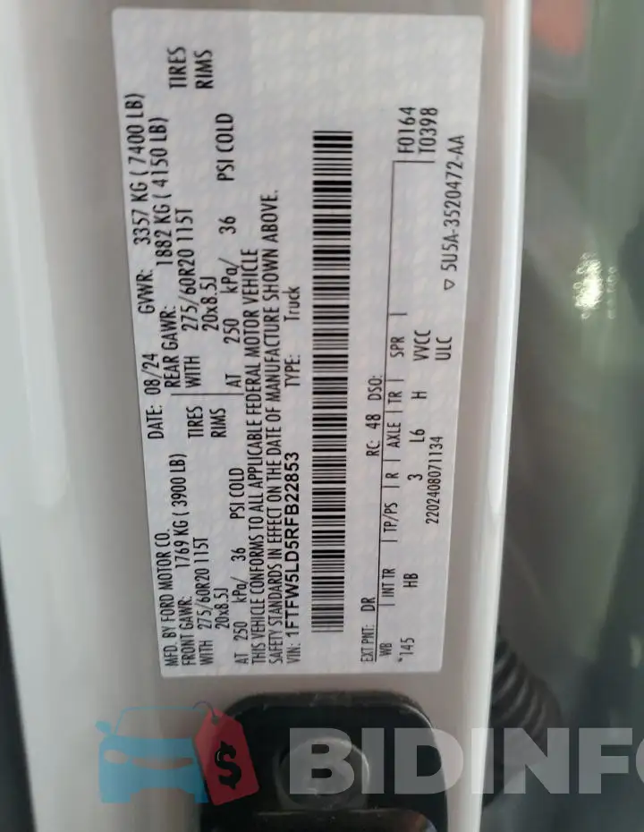 1FTFW5LD5RFB22853 Photo# 13