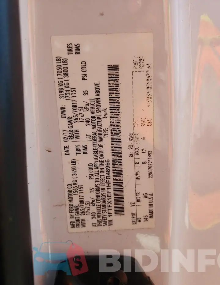 1FTFX1EF1HFB48966 Photo# 12