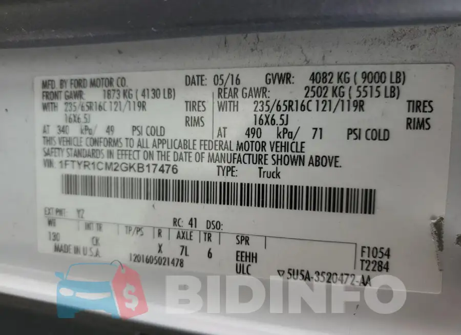 1FTYR1CM2GKB17476 Photo# 13