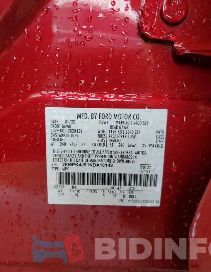 2FMPK4J91NBA18148 Photo# 14